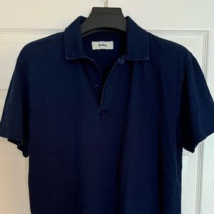Buck Mason Navy Blue Polo Short Sleeve